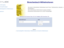 Tablet Screenshot of cylex-branchenbuch-wilhelmshaven.de